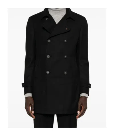 Tagliatore Long-sleeved Suit Jacket In Black