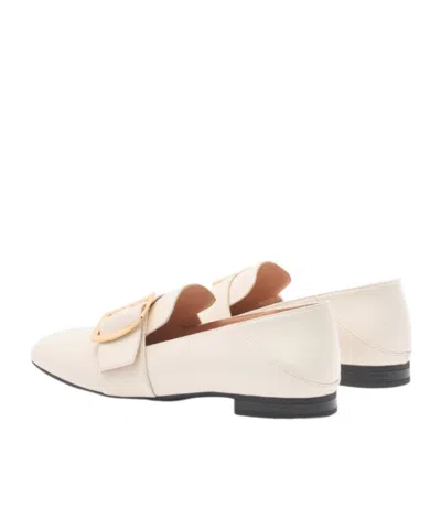 Bally Boucle Slipper In Ivory Leather In White