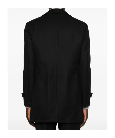 Tagliatore Long-sleeved Suit Jacket In Black