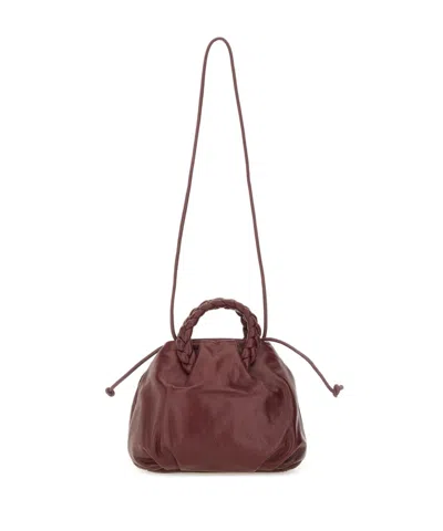 Hereu Braided Handle Shoulder Bag With Long Strap In Brown