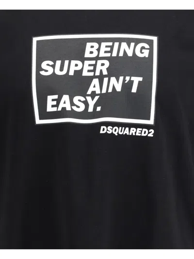Dsquared2 Dsquared Men Black Cotton Oversize T-shirt In Black
