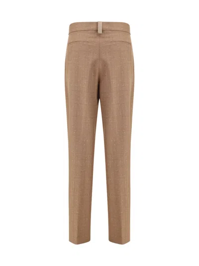 Fabiana Filippi Beige Fleece Wool Dress Pants In Neutral