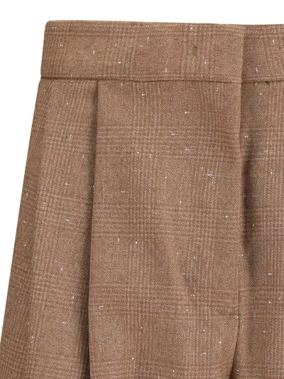 Fabiana Filippi Beige Fleece Wool Dress Pants In Neutral