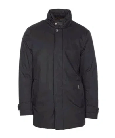 Moorer Long-sleeved Stand-up Collar Jacket In Black