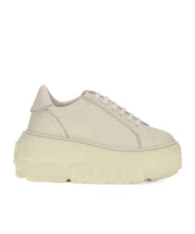 Casadei White Rubber Platform Sneakers In Multi