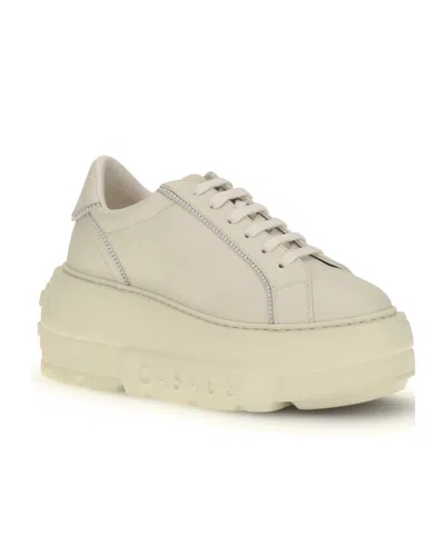 Casadei White Rubber Platform Sneakers In Multi