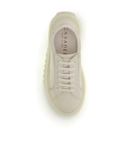 Casadei White Rubber Platform Sneakers In Multi