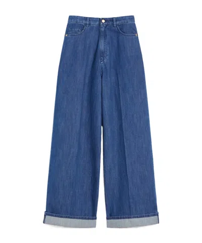 Max Mara Belt Loop Jeans In Blue