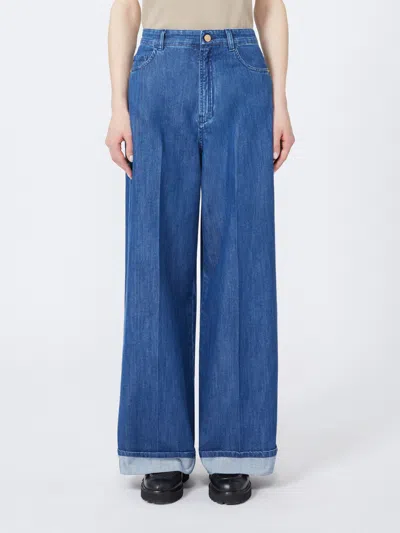 Max Mara Belt Loop Jeans In Blue