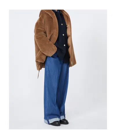 Max Mara Belt Loop Jeans In Blue