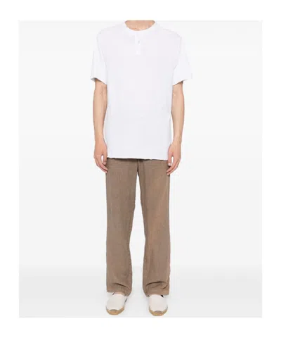 James Perse Two-button T-shirt In White