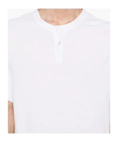 James Perse Two-button T-shirt In White