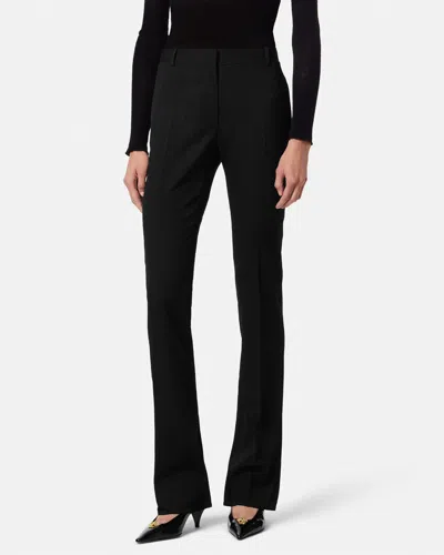 Versace Flared-leg Trousers In Black