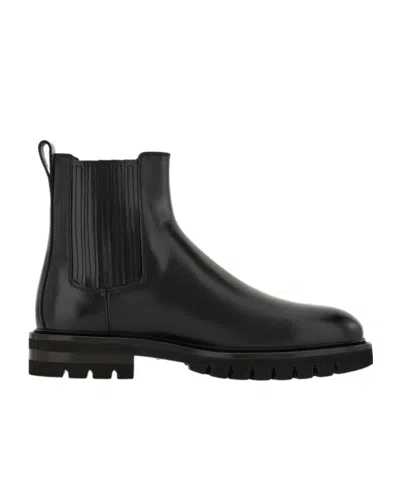 Ferragamo Leather Panelled Chelsea Boots In Multi