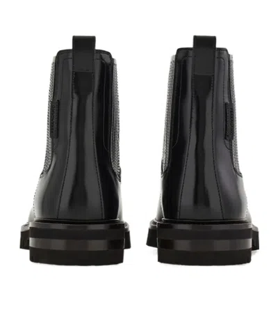 Ferragamo Leather Panelled Chelsea Boots In Multi