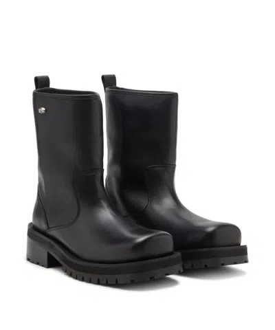 Diesel D-texan Square-toe Boots In Black