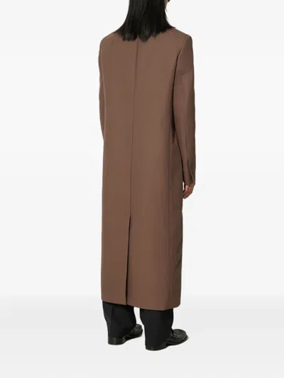424 Single-breasted Coat In Brown