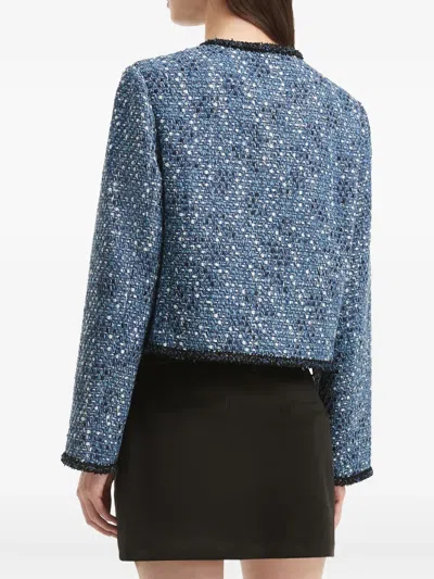 排扣粗花呢夹克