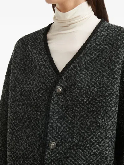 仿羔皮呢搭扣夹克