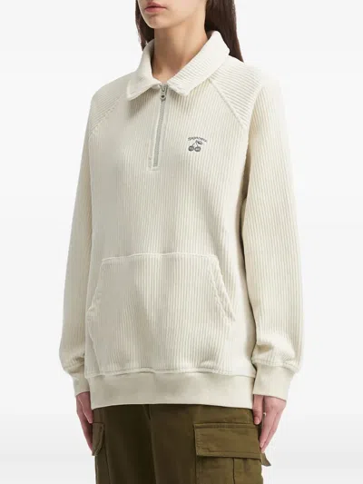 罗纹针织拉链领上衣