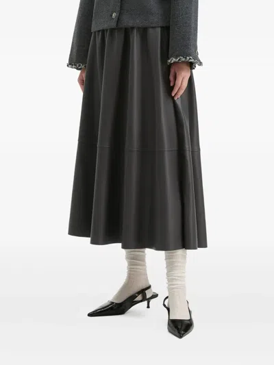 B+ab A-line Midi Skirt In Black