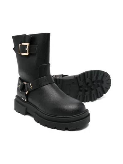 扣环袢带厚底靴