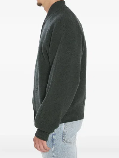 Jacquemus Le Cardigan Pallone In Wool And Cashmere In Green