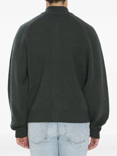 Jacquemus Le Cardigan Pallone In Wool And Cashmere In Green