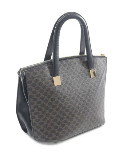 Pre-owned Celine 2000s Macadam Top-handle Tote Bag In Black