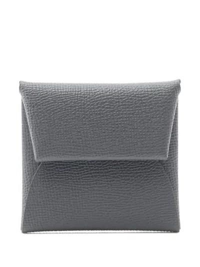 Pre-owned Hermes 2024 Bastia Grimist Coin Wallet In Gray