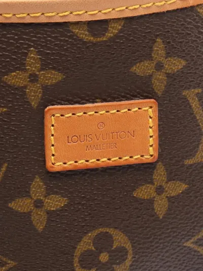 Pre-owned Louis Vuitton 1991 Saumur 35 Monogram Shoulder Bag In Brown