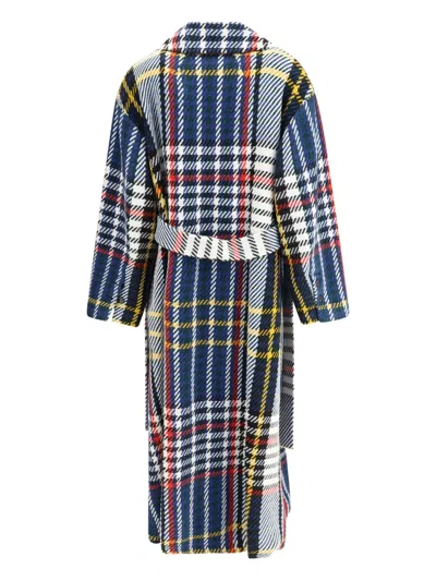 Sara Roka Checked Double-breasted Coat In Multi