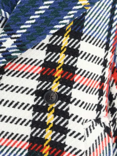 Sara Roka Checked Double-breasted Coat In Multi