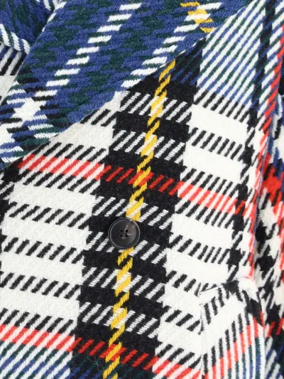 Sara Roka Checked Double-breasted Coat In Multi