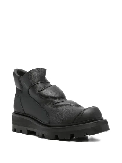 Gmbh Aeon Embossed Leather Boots In Black