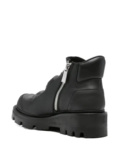 Gmbh Aeon Embossed Leather Boots In Black
