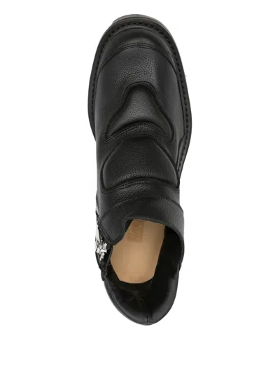 Gmbh Aeon Embossed Leather Boots In Black