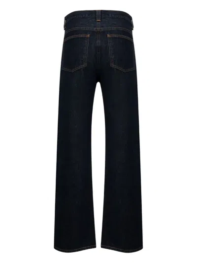 Khaite Dane Denim Mid Rise Jeans In Blue