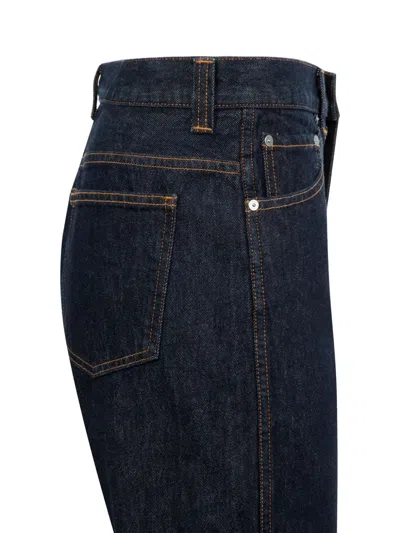Khaite Dane Denim Mid Rise Jeans In Blue