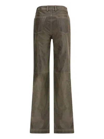 Etro Leather Pants In Multi