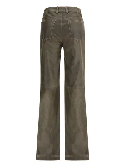 Etro Leather Pants In Multi