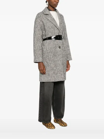 Liu •jo Liu Jo Gray Coat In Gray