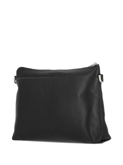 Rick Owens Adjustable Strap Leather Shoulder Bag In Black
