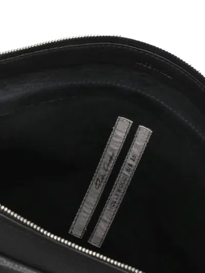 Rick Owens Adjustable Strap Leather Shoulder Bag In Black