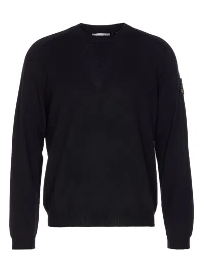 Premiata Ribbed Crewneck Long Sleeve Knit Sweater In Black