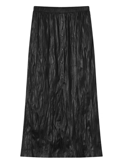 B+ab Button-embellishment A-line Maxi Skirt In Gold