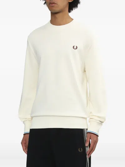 Fred Perry Sweatshirt With Logo In Neutral