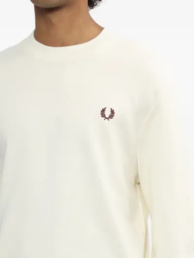Fred Perry Sweatshirt With Logo In Neutral