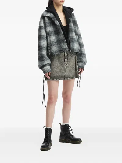 Izzue Check-pattern Jacket In Black