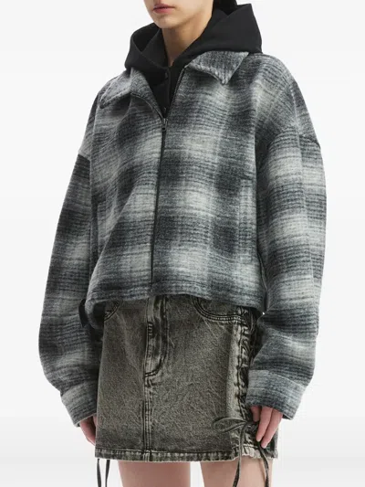 Izzue Check-pattern Jacket In Black